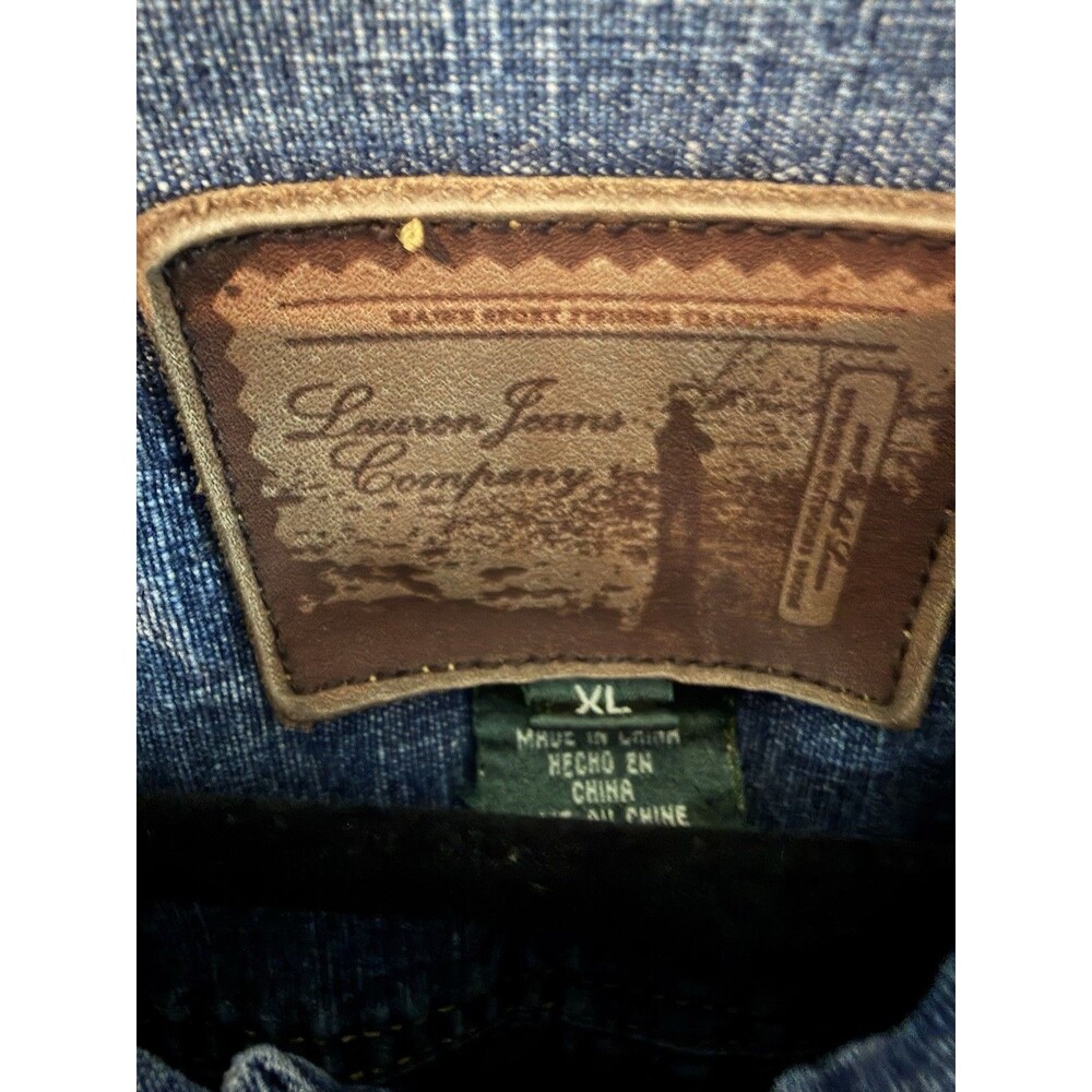 Vintage Ralph Lauren Polo Jean CO Denim Field Jacket Blue Chore Coat XL - Picture 2 of 6
